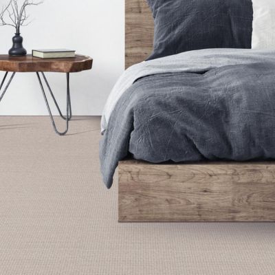 beige carpets in a rustic Greer bedroom